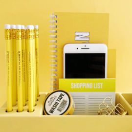 Desk organizer Pens yellow