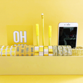 Desk organizer Washi yellow