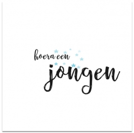 kaart hoera een jongen