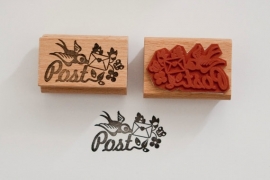 Stempel Vogel met Post