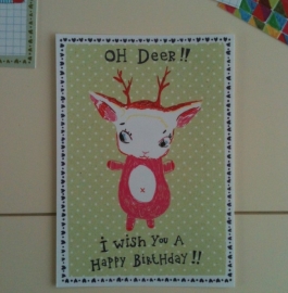 Postkaart oh deer