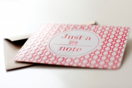 Just a little note - Letterpress pink