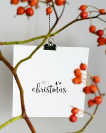 CHRISTMASCARD MONOCHROME - MERRY CHRISTMAS