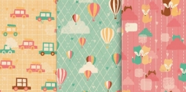 Pastel Wrapping Paper - set