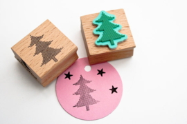 Stempel Kerstboom stippen