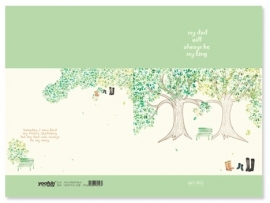 Schrift April Story bomen - klein