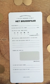 Invulkaarten BRUIDSPAAR