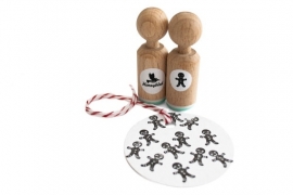 Pionstempel Gingerbread mannetje