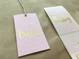 Stickers Baby Goldfoil Pink