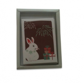 Christmas cards set - Christmas Mouse & Newyears Bunny