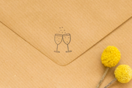 Stempel Champagne Proost Studio Maas