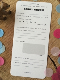 Fill in cards BRIDE & GROOM
