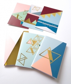 Gold notebook - blue