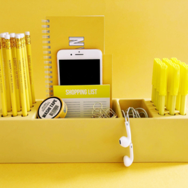 Desk organizer Pens yellow