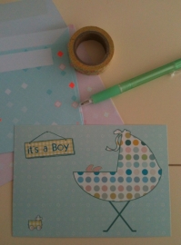 Postcard it's a boy