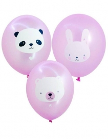 Ballonnen Baby Animals Roze