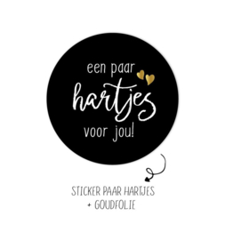 Stickers Paar hartjes voor jou