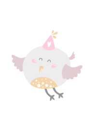 POSTKAART CB PARTY BIRD