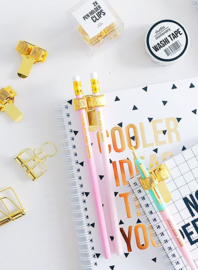 Pen holder clips Gold