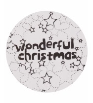 Stickers Wonderful Christmas zwart/wit