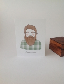 Postkaart Happy Beardday