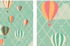 Pastel Wrapping Paper - Luchtballonnen