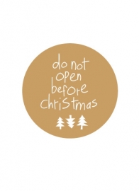 Stickers do not open before christmas - gold/white