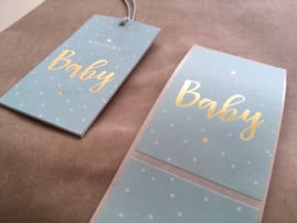 Gift Tag Welcome Baby - Mint