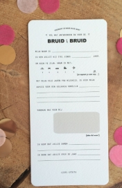 Invulkaarten BRUID & BRUID