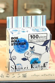 Shinzi Katoh stickers - blue cat