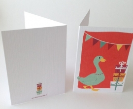 Greeting Card Party Duck