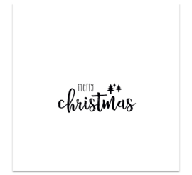 Kerstkaart monochrome - MERRY CHRISTMAS
