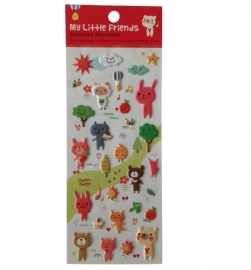 Stickers My Little Friends - red