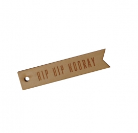 Wooden Tag - Hip hip hooray