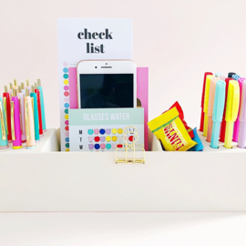 Desk organizer Pens white