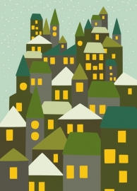 Winterkaart stad groen