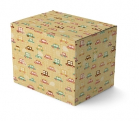 Pastel Wrapping Paper Cars