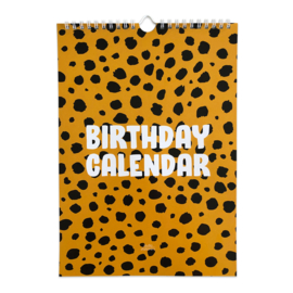 Birthday calendar Cheetah