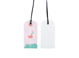 Paper Tags Sparkling Paper Flamingo