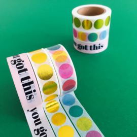 Masking tape Rainbow Dots