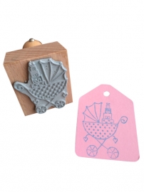 Stempel Kinderwagen met cadeautjes