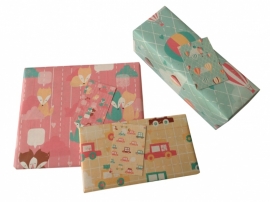 Pastel Wrapping Paper Foxes