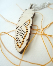 embroidery feather Yellow