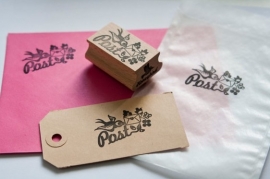 Stempel Vogel met Post