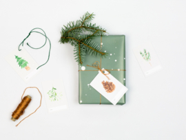 Wrapping Paper Green Spots