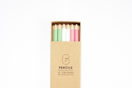 Pencil set gold foil