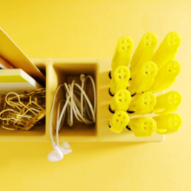 Desk organizer Pens yellow