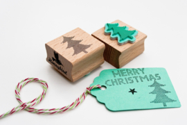 Stempel Kerstboom stippen