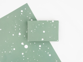 Wrapping Paper Green Spots