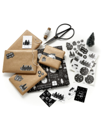 Zoedt Set kerstcadeaukaartjes + kerstcadeaustickers